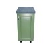 Corp inferior cu 1 Usa Zebra, Alb/MDF Verde si blat Beton 40 x 85 x 60